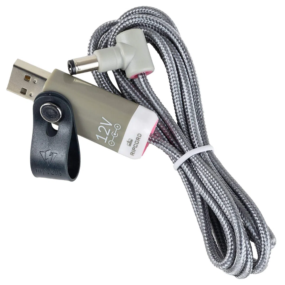 myVolts Ripcord-USB-Ladekabel mit 12V DC Ausgangsstecker kompatibel mit Korg WaveState Synthesizer