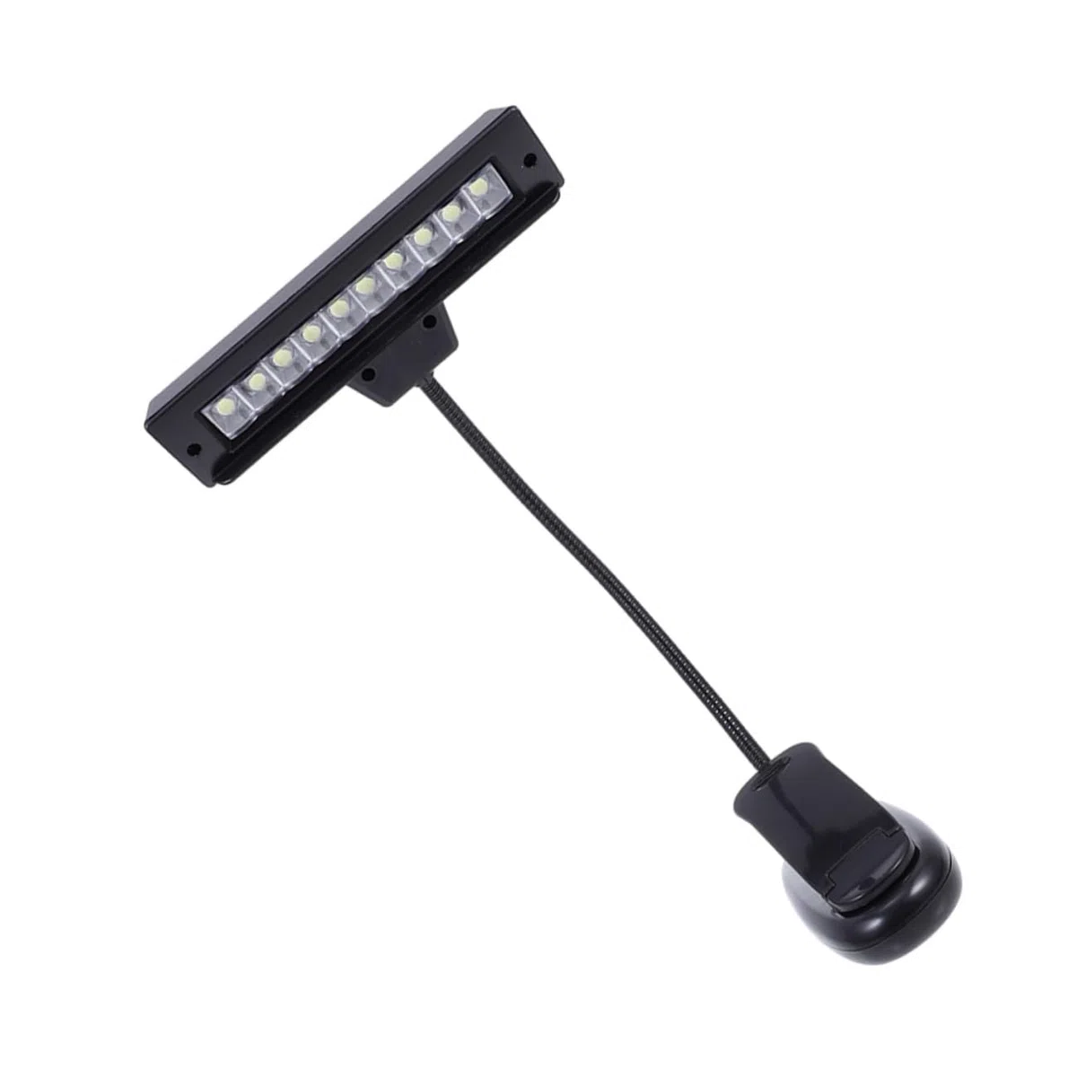 Zerodeko Dimmbare LED Notenständer Beleuchtung mit Klemme Flexible Tischleuchte aus Abs und Metall Platzsparend für Schreibtisch und Musikständer