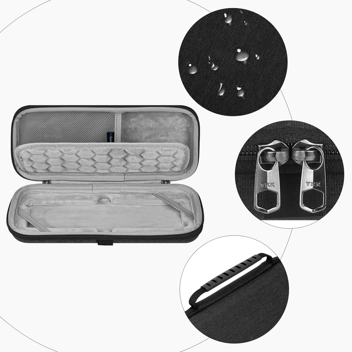 GEEKRIA Hartschalen-Reise-Tragetasche, kompatibel mit Teenage Engineering OP-Z Portable Sequencer, Synthesizer, Drum Machine Bag (Dunkelgrau)