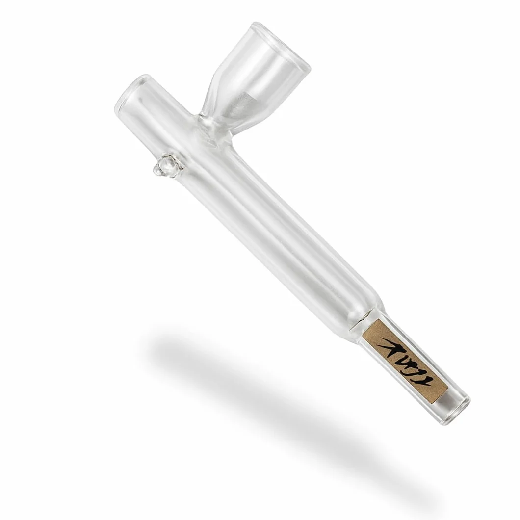 Weedness Glas-Pfeife für Aktivkohlefilter 14 cm – Tabakpfeife Schraubpfeife Smoking Pipe für Unterwegs Purpfeife Kleine Edle Pfeifen