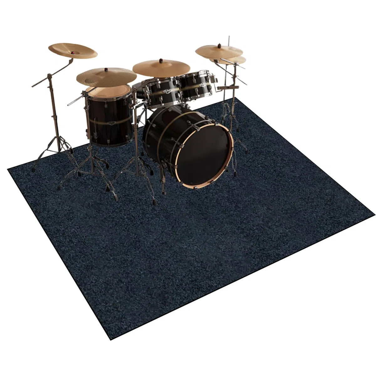 Schlagzeugteppich 160 x 140 cm Schallschutz Teppich Drum-Teppich Schallschutzmatte Professionelle Drum Teppich Musikinstrumente Bodenmatte rutschfest Schlagzeugteppiche Trommelteppich