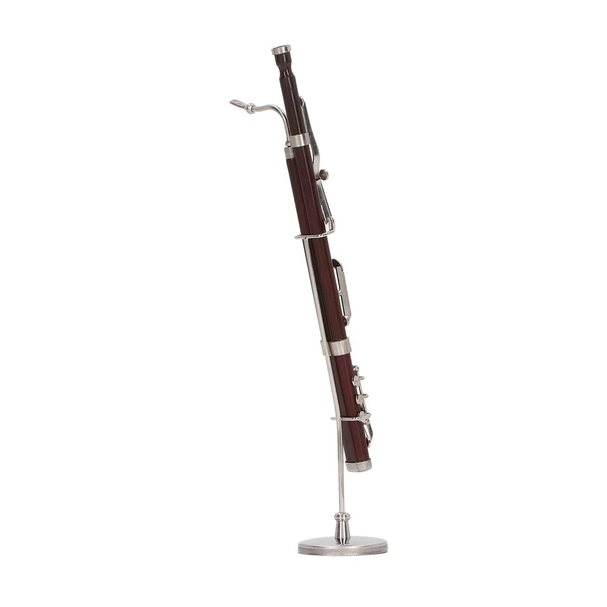 Fagott Instrument Modell, Miniatur-Fagott-Nachbildung mit Ständer und Fall Mini-Musik Instrument Modell Puppenhaus Modell Mini Fagott Haus Ornament