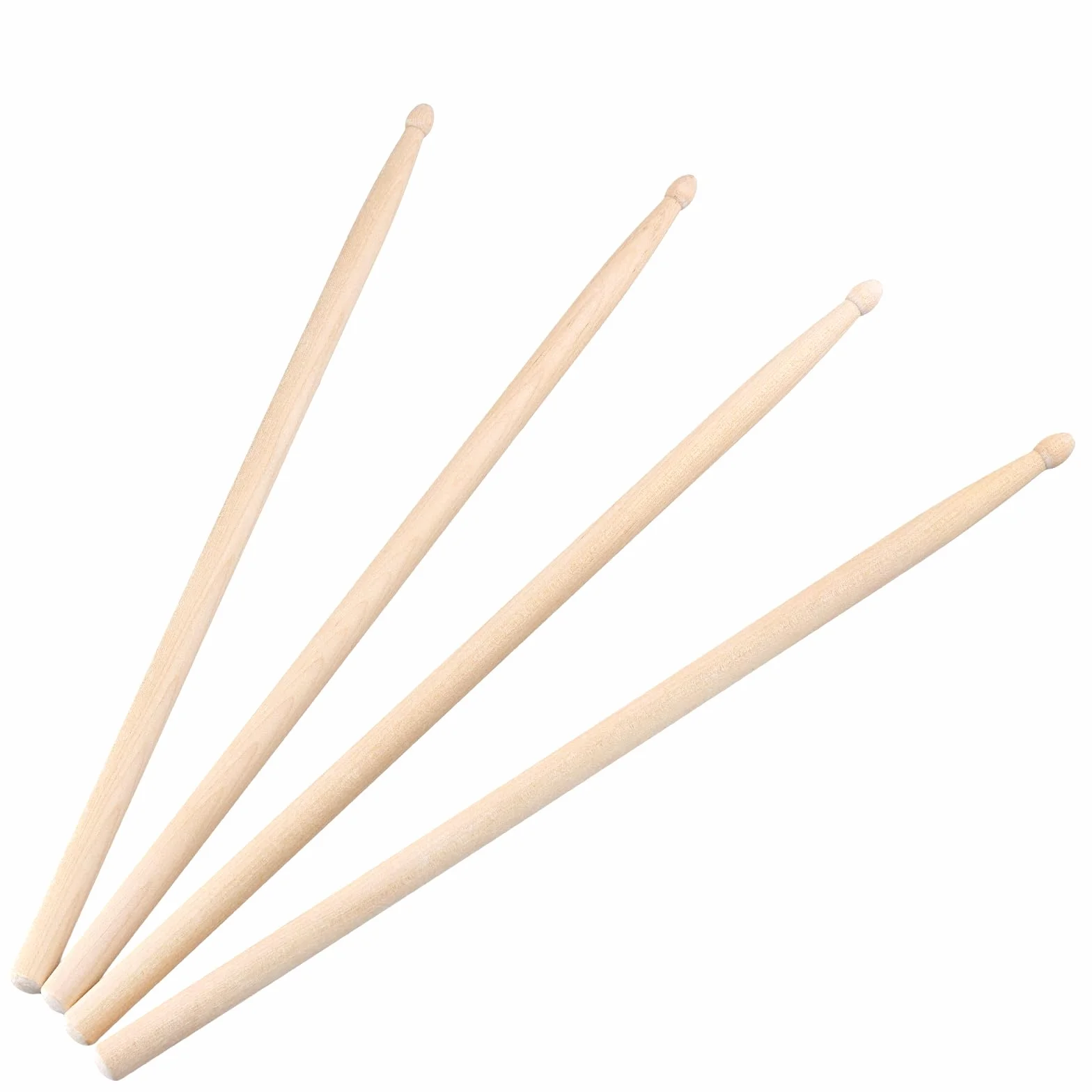 FUNSUEI 20 Paar 5A Trommelstöcke Holz, Ahornholz Holzspitze Drumsticks für Fachleute, Anfänger