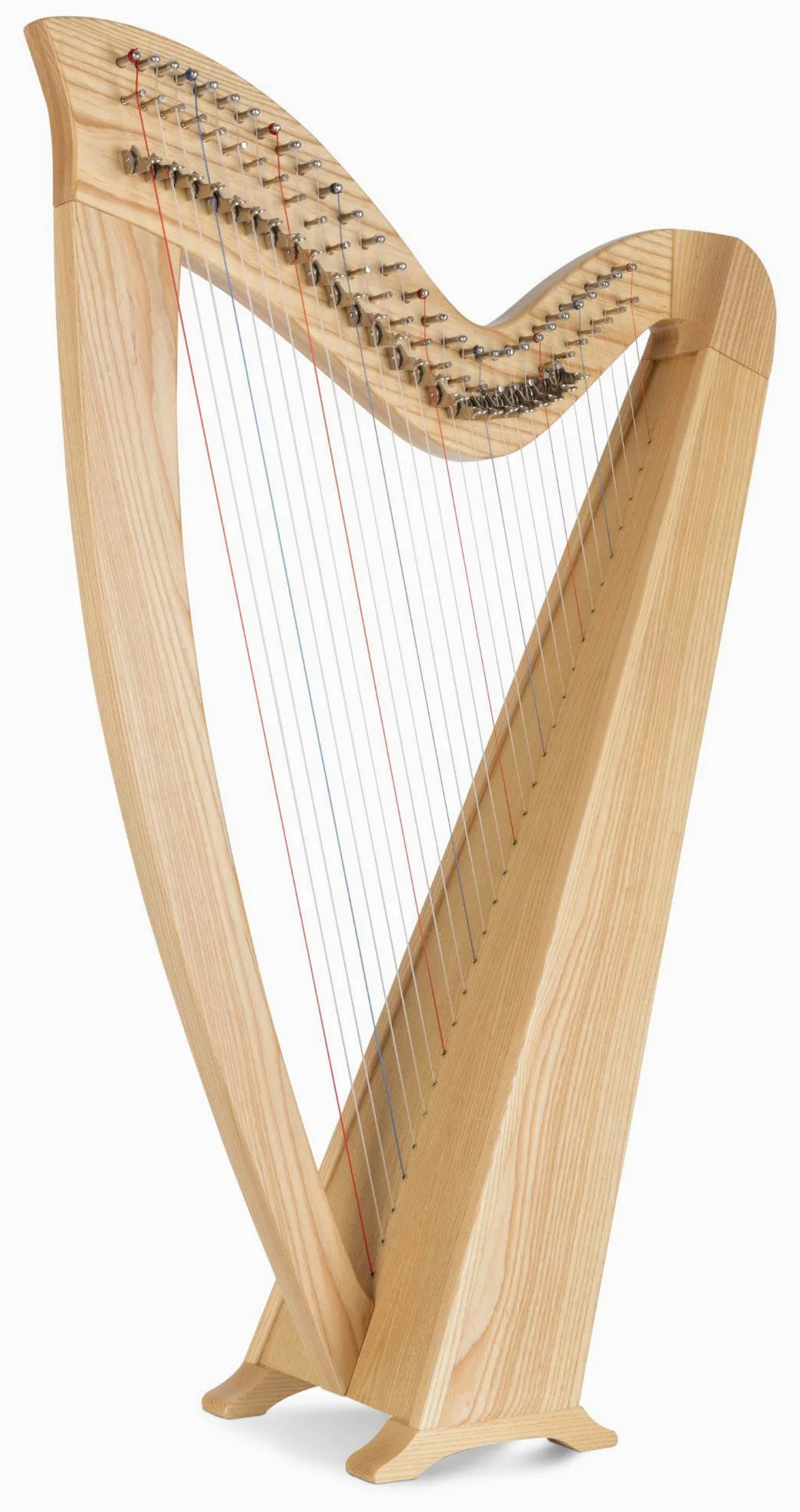 Classic Cantabile H-29 Keltische Harfe 29 Saiten - Celtic Harp mit 29 Saiten - In Es-Dur gestimmt - Mit Halbtonmechanik - Aus Eschenholz - Inklusive Tasche und 2 Stimmschlüssel - Höhe: 101 cm