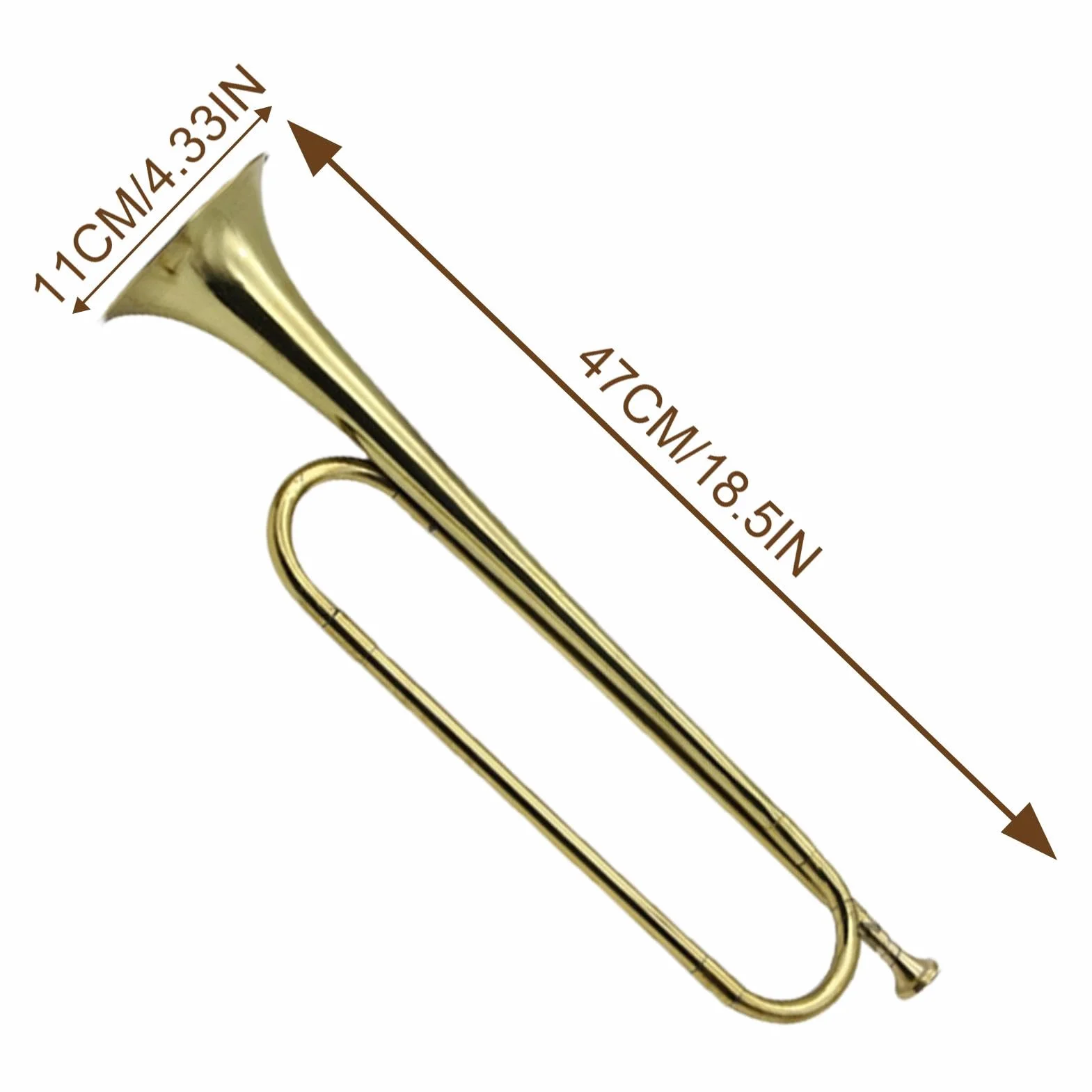 Rittertrompete,Taschentrompete | Tragbares Kavallerie-Trompete,Horn Standard Retro Tragbares Musikinstrument Standard Retro B für