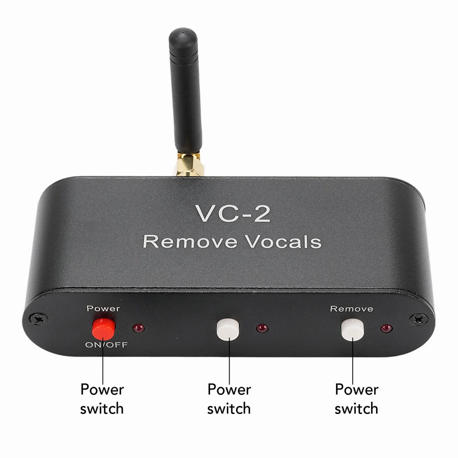 VC2 Karaoke Vocal -Entferner, Echtzeit -Voice -Canceller mit 5,0 und 3,5 Mm Aux -Eingang für Lautsprecher und Karaoke -Maschinen