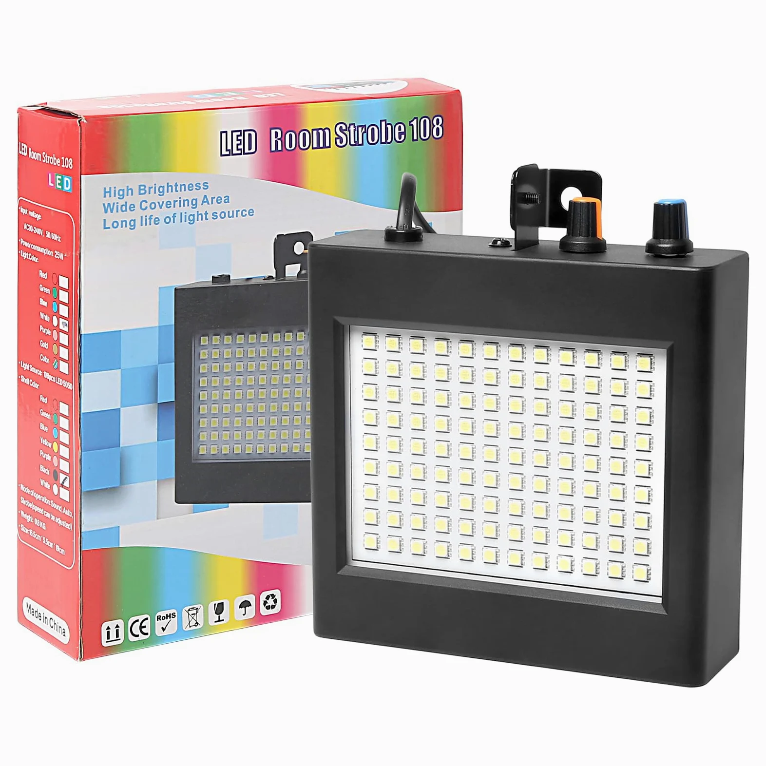 108 Led Stroboskop Disco Licht, Stroboskop Blitzer Disco Blitzlicht für Party, Stroboskope Disco Blitzer Mini Led Atomic Strobe Light Stroposkopblitzer Blinklicht Disco Lights Halloween Lichttechnik
