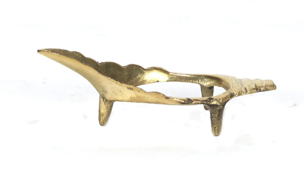 ASHIRWAD Messing-Schaftständer Valampuri Sangu Shankha Dakshinavarti Vamavarti Metall (17,1 cm)