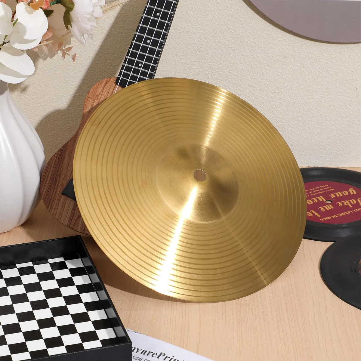 Schlagzeug Becken Messingbecken Satz mit Hi Hat Becken Vielseitig und Formstabil für Schlagzeuger und Percussion Instrument