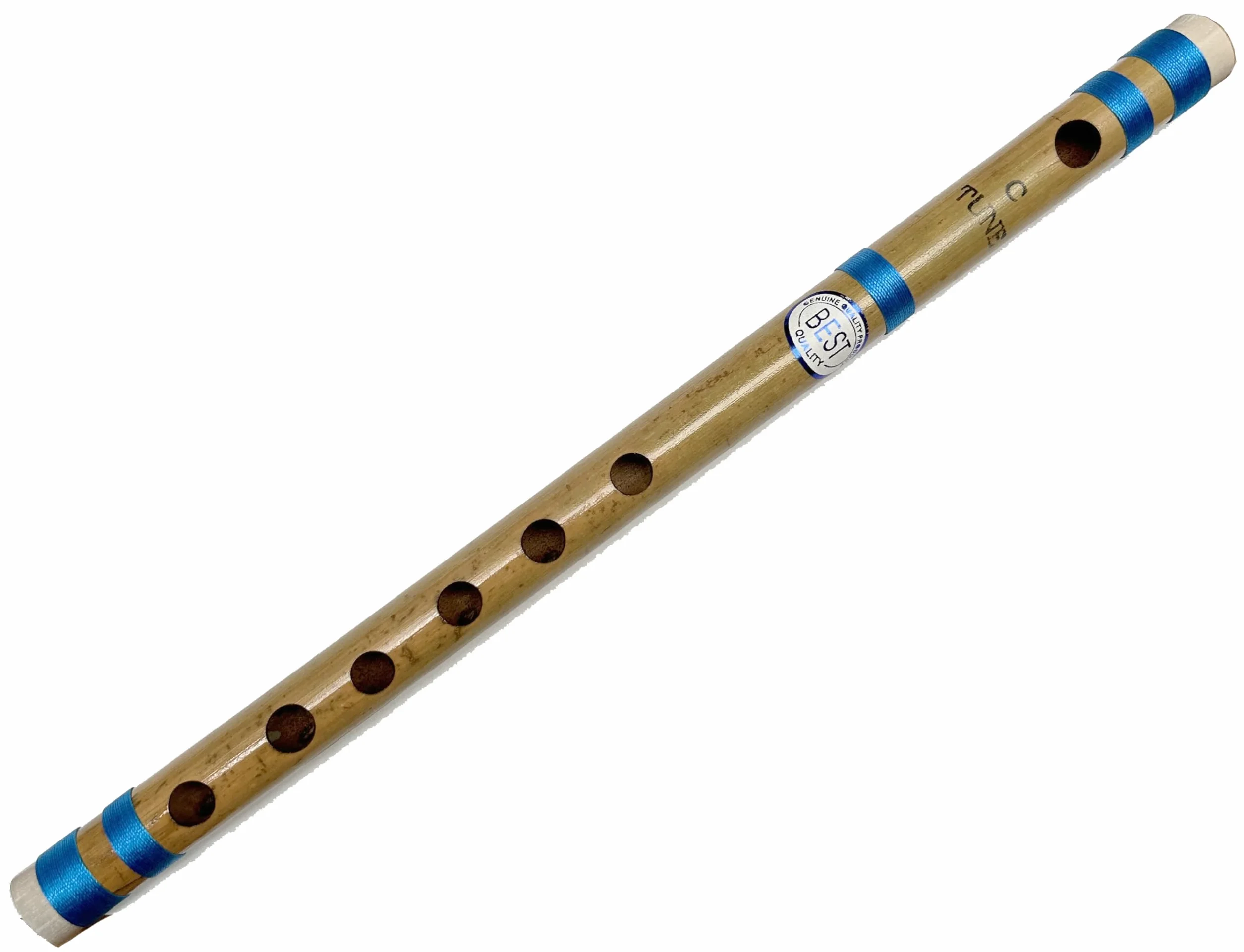 Bansuri-Flöten aus Bambus, indische Vansali-Flöten, Konzertflöten für Anfänger und Profis, Normaltonleiter C-Dur, 33 cm, Blockflöte und Querflöte im Set