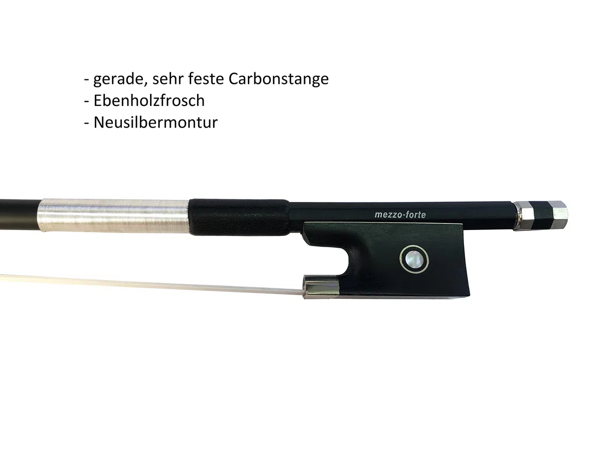 Violinbogen Geigenbogen Carbon Kohlefaser Violine Geige 3/4 mezzo-forte – gerade, stabil, spielfreudig