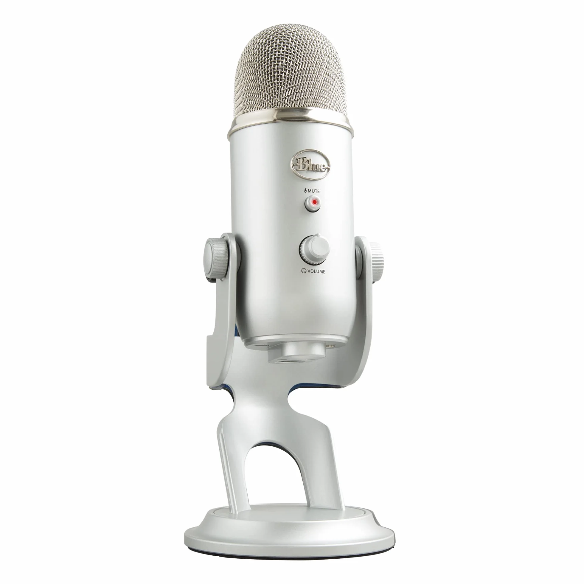 Blue Microphones Yeti Professionelles USB-Mikrofon für Aufnahmen, Streaming, Podcasting, Broadcasting, Gaming, Voiceover und mehr, Plug 'n Play auf PC und Mac - Silber