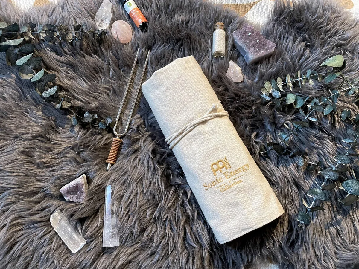 Sonic Energy Stimmgabel Baumwoll Tasche – Hülle für neun Stimmgabeln und Zubehör – Aufrollbar – Für Transport und Aufbewahrung (TFCB)