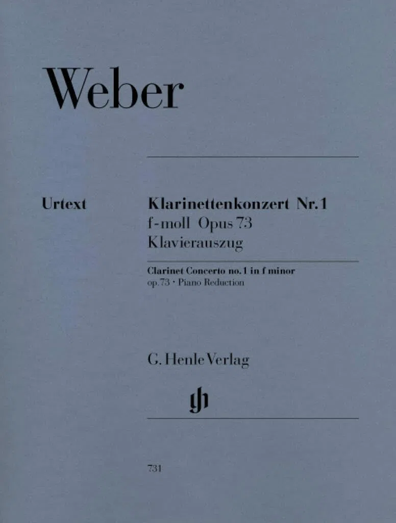 Konzert 1 F-Moll Op 73 Klar Orch. Klarinette, Klavier: Besetzung: Klarinette und Klavier (G. Henle Urtext-Ausgabe)