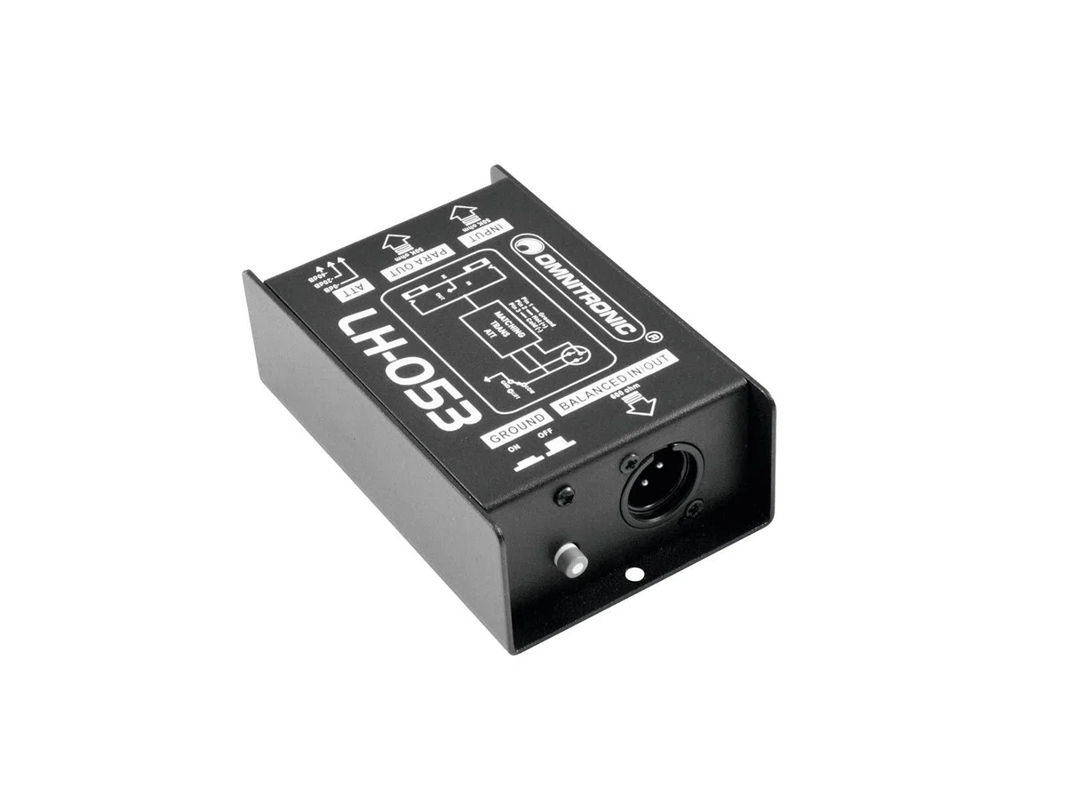 OMNITRONIC LH-053 DI-Box passiv | Passive 1-Kanal-DI-Box, Schwarz