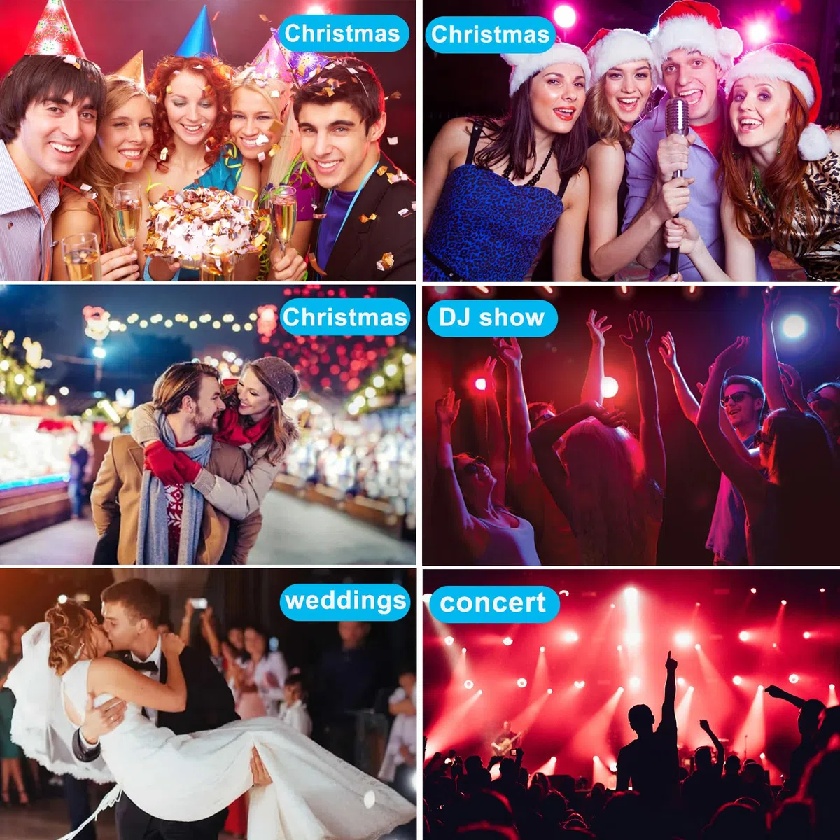 LED Par Licht 36 LED Bühnenlicht Discolicht Partylicht RGB Digital Multiplex512 mit Fernbedienung, LED Strahler mit 7 Lichtmodi DJ Licht für Party Bar Stage Weihnachten,Wedding(2 pcs)