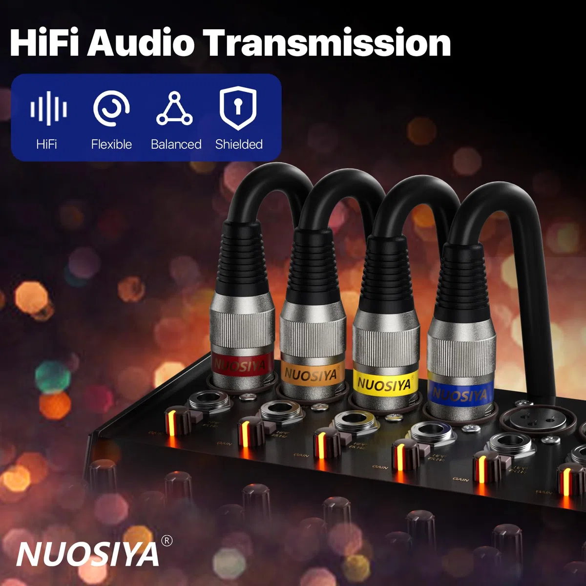 XLR Kabel 5m 2 Pack, Mikrofon XLR Symmetrisch Audio Verlängerungskabel, 3-poligen Adapter XLR Stecker auf Buchse Kabel für Studio-Recorder, Mikrofon, Mixer, Lautsprechersystem