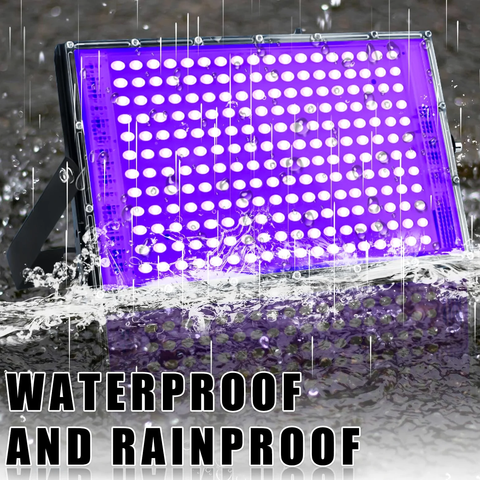 Leikurvo UV Schwarzlicht 150W Blacklight: 150W LED UV Strahler IP66 Wasserdicht Schwarzlichtlampe UV Licht mit Schalter, Geeignet für Parties Bühnenbeleuchtung Körperbemalung Kunstausstellungen
