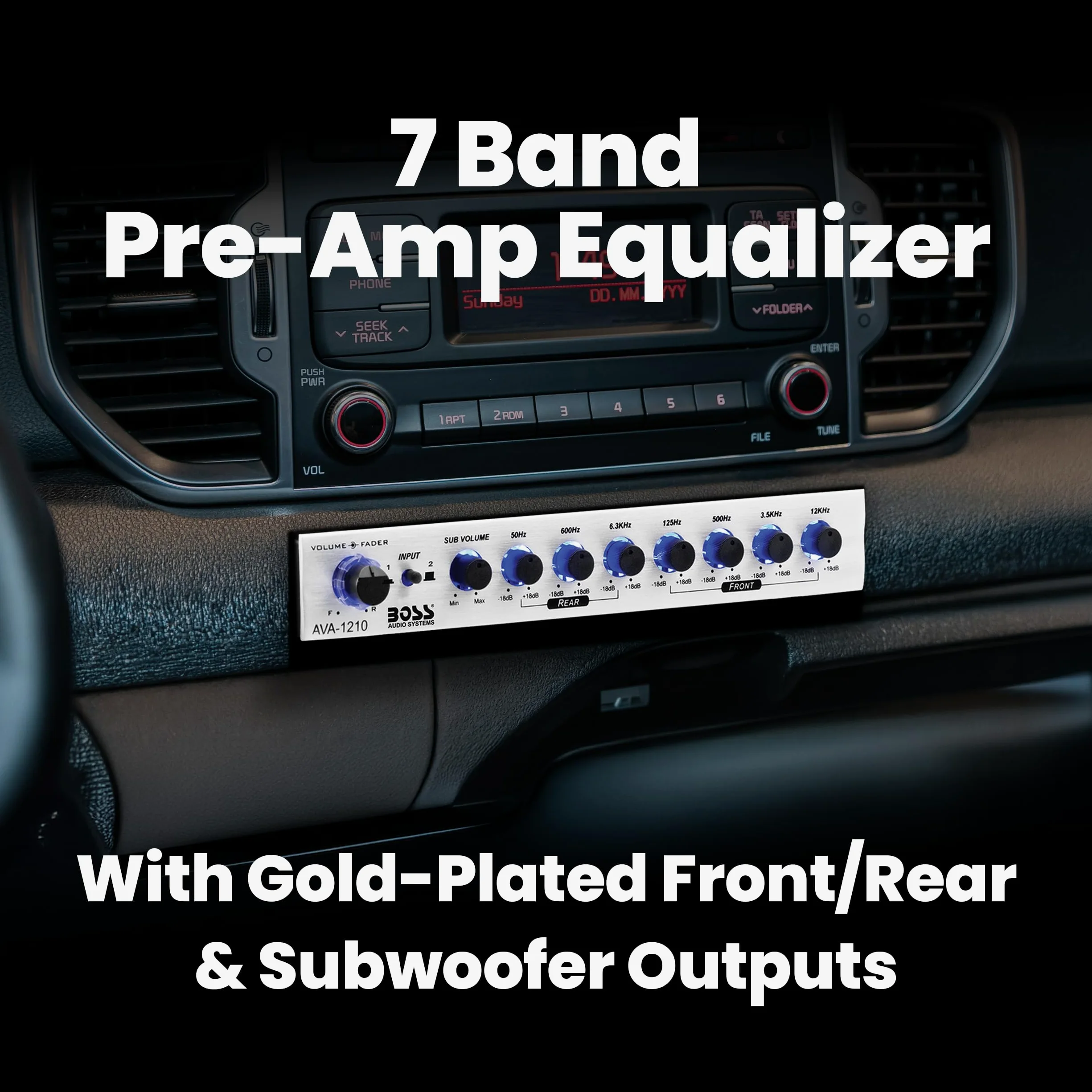 7-Band-Vorverstärker-Equalizer mit Subwoofer-Ausgang