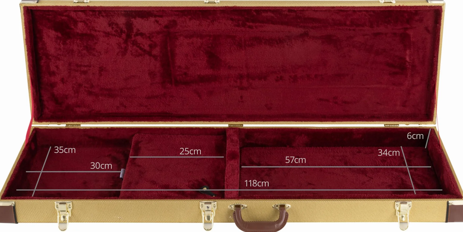 Shaman E-Bass Koffer Hardcase Tweed - Robuster Hartschalen-Formkoffer im schicken Retro-Look