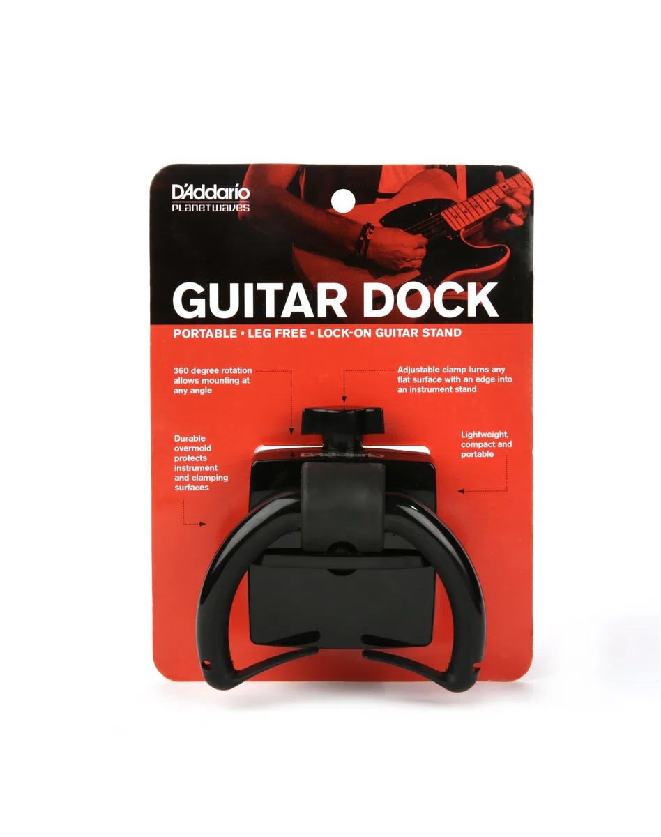Planet Waves PW-GD-01 Guitar Support Guitar Dock 360° drehbar, leicht, kompakt, Plastik schwarz