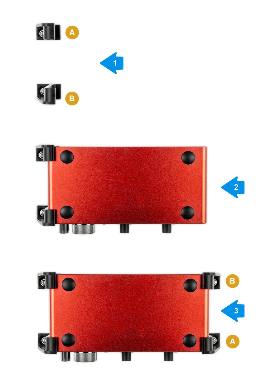 Audio Interface Halterung, Kompatibel mit Focusrite Scarlett 2i2 3. Generation, Robust & Langlebig, Wand- oder Schreibtischmontage, Schwarz