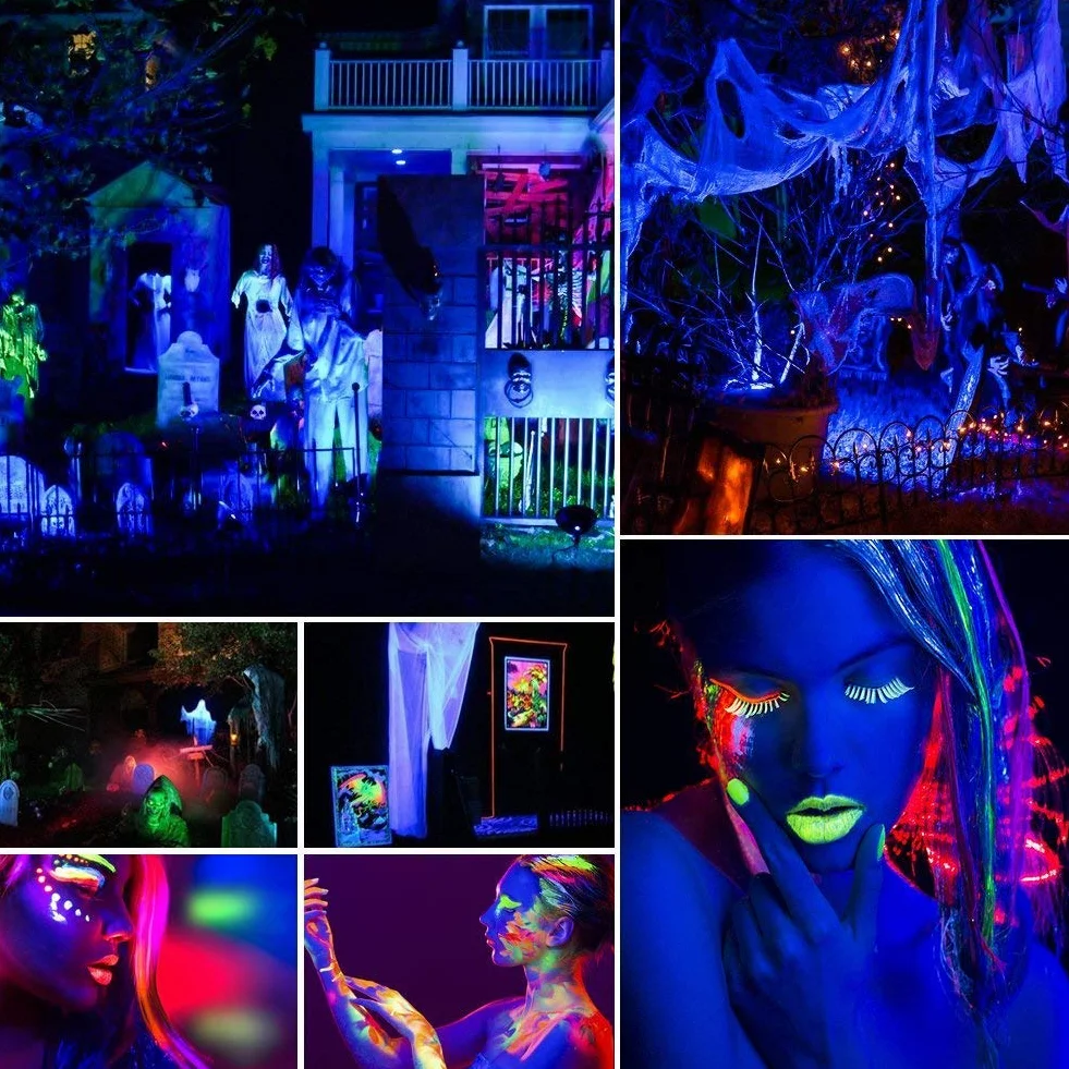2er UV Schwarzlicht, UKing 36 LED UV Beleuchtung Par Lampe Lichter mit Fernbdienung und DMX512 Steuerung 7 Modi Sound Aktiviert Großartig für Bar DJ Disco Club Party Licht
