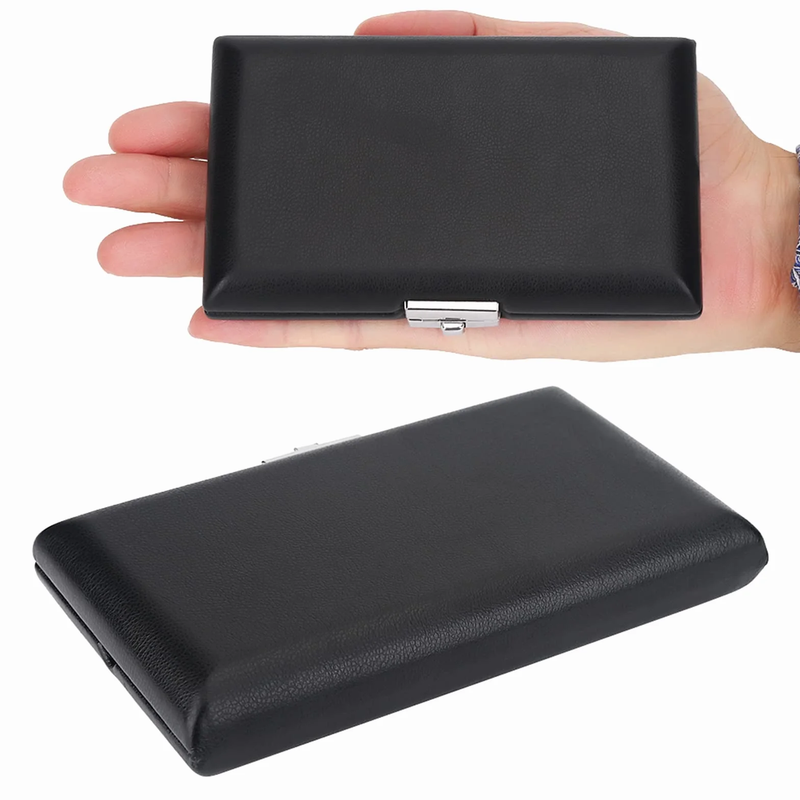 Tyenaza Stilvolles Etui Für Fagottrohre, Elegante Box aus Schwarzem PU-Leder, Rohrbehälter Mit Großzügigen Schlitzen, Zubehör Für Musikinstrumente