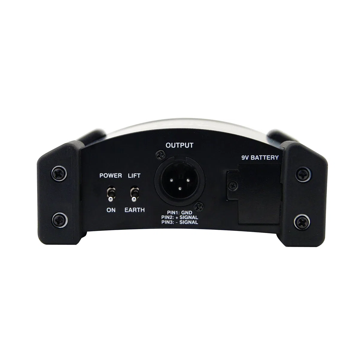 Fame Audio DI-100 Aktive DI-Box, Hochwertige Signalverarbeitung, 6,3 mm Klinken, XLR Input, Link Output, Eingangspegeldämpfung, Symmetrischer XLR Output, Ground-/Liftschaltung, Batterie- oder