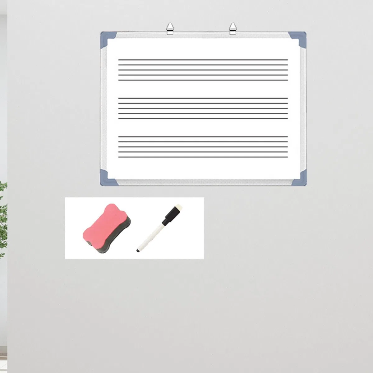 Generic Musik Whiteboard, Notizblock, Lapboard für Büro, Schule, Musiklehrer - Edelstahl, 100% weiß, Weiß