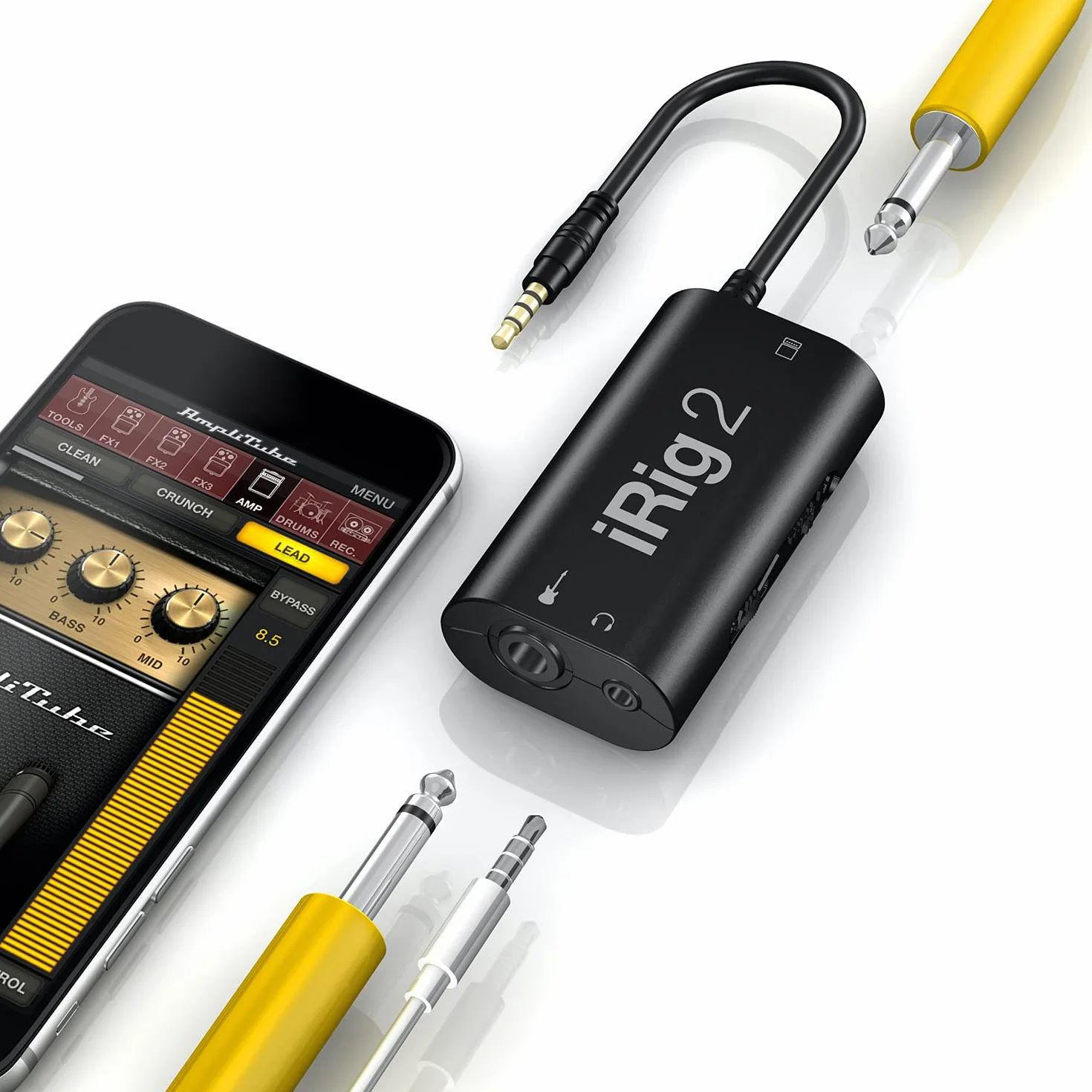 IK Multimedia P953 iRig 2 Gitarren-Schnittstellenadapter für iPhone, iPod Touch, iPad, Mac und Android