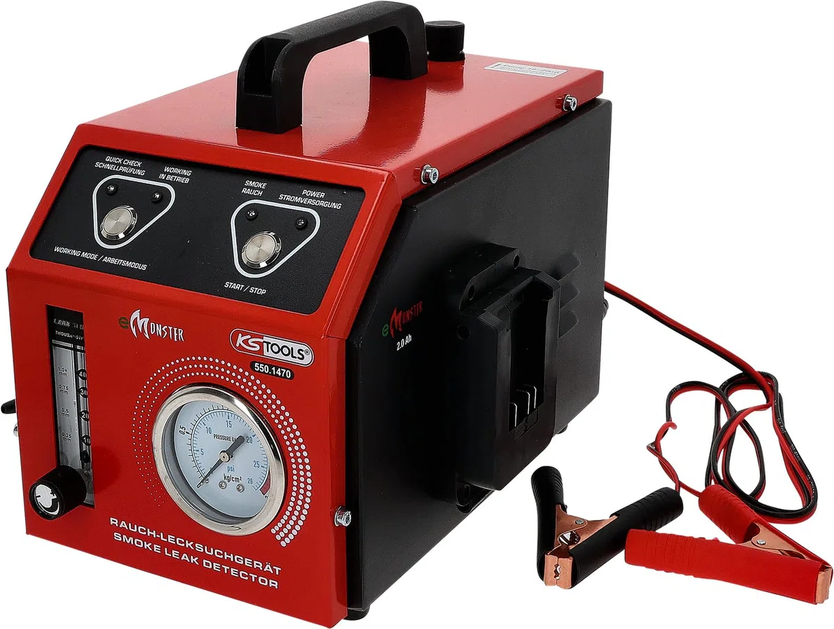 KS Tools 550.1470 Nebelmaschine zur Lecksuche, mit 2 Ah Akku, 36-tlg