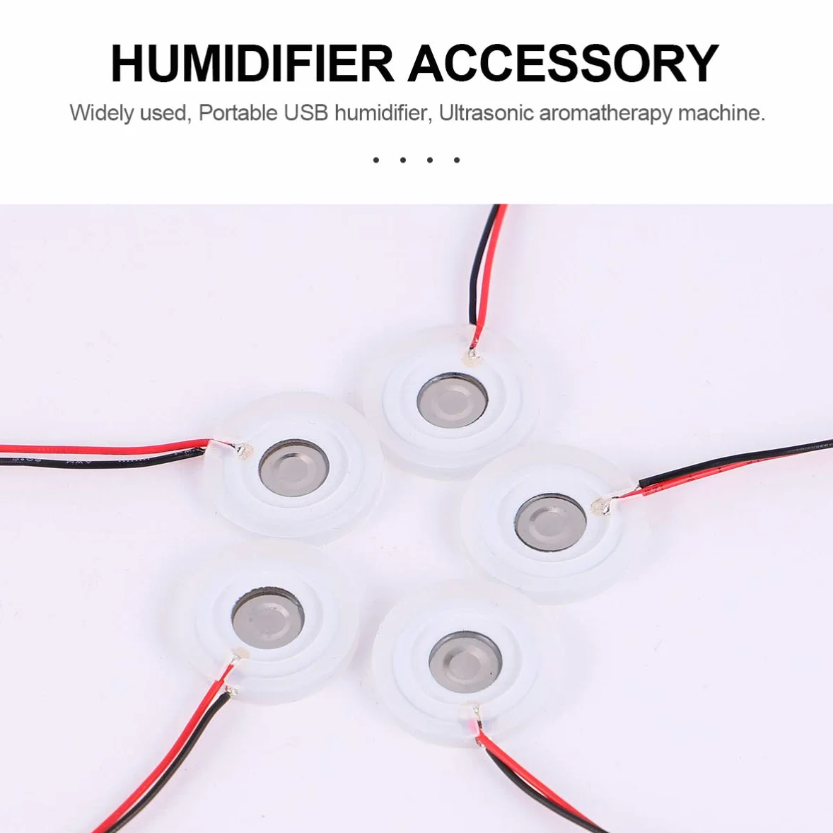 ULTECHNOVO 5 Stück 16mm Ultraschall Nebler Keramikscheiben, Hohe Zerstäubungseffizienz Vernebler Ersatzteile für Luftbefeuchter, mit Dichtungsringen und Steckern für DIY Reparatur