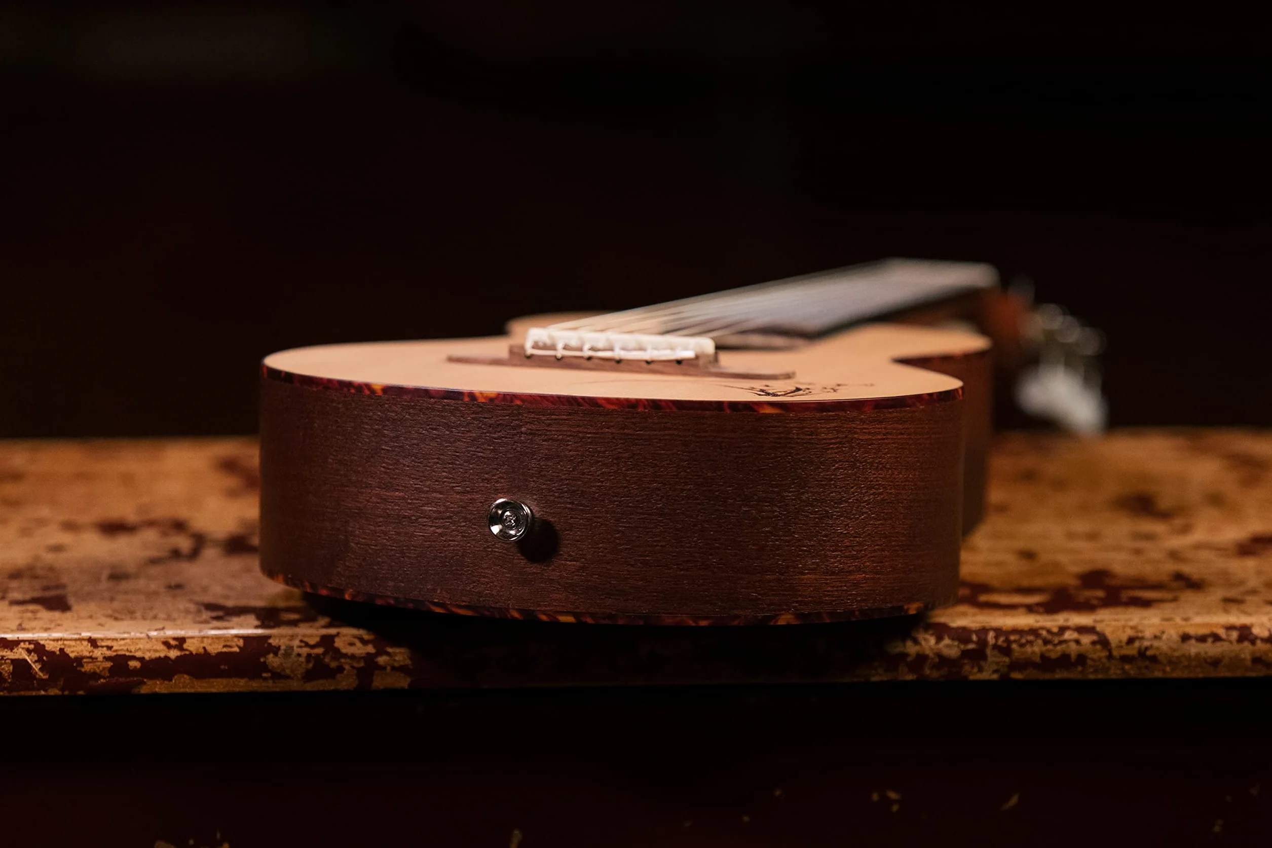 Ortega Guitars Mini Reise Gitarre – Mini Travel Series – Fichte, Mahagoni, Natur (RGL5)