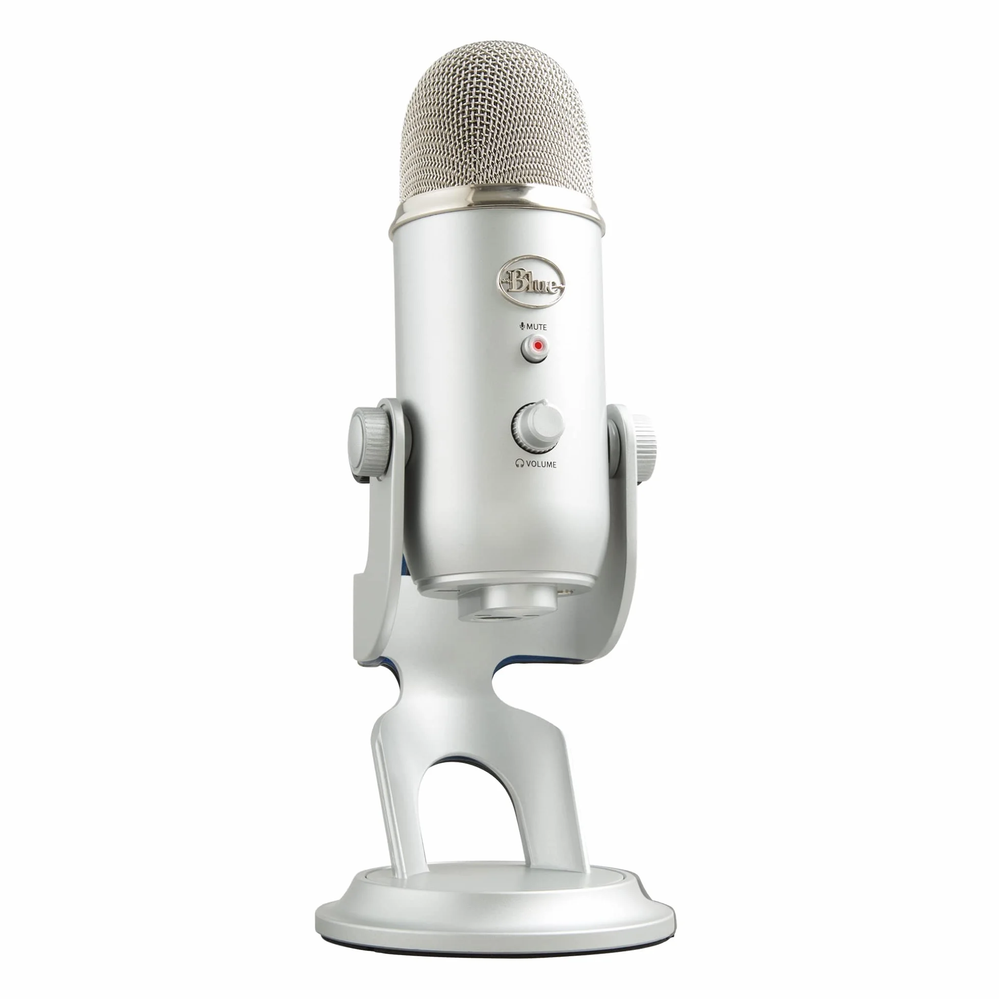 Blue Microphones Yeti Professionelles USB-Mikrofon für Aufnahmen, Streaming, Podcasting, Broadcasting, Gaming, Voiceover und mehr, Plug 'n Play auf PC und Mac - Silber