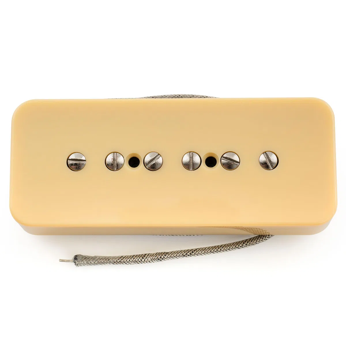 Musiclily Pro P90-BLA Alnico 5 P90 Soapbar Tonabnehmer Single Coil Steg Pickup für E-Gitarre, Creme