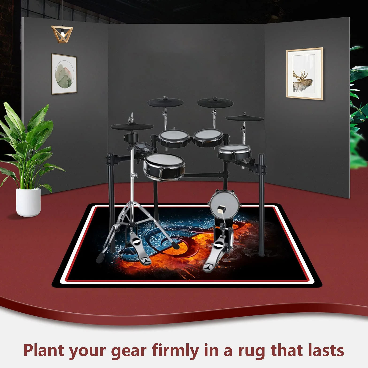 Schlagzeugteppich Schallschutzmatte Drum Rug (80CM - 200CM)