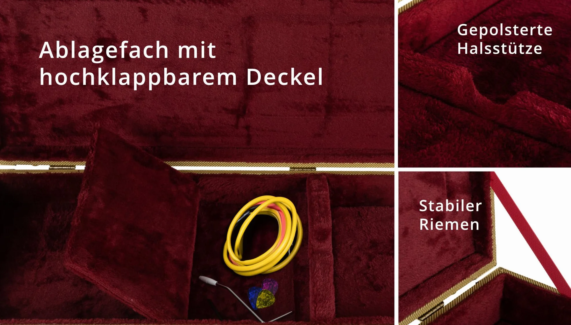 Shaman E-Bass Koffer Hardcase Tweed - Robuster Hartschalen-Formkoffer im schicken Retro-Look