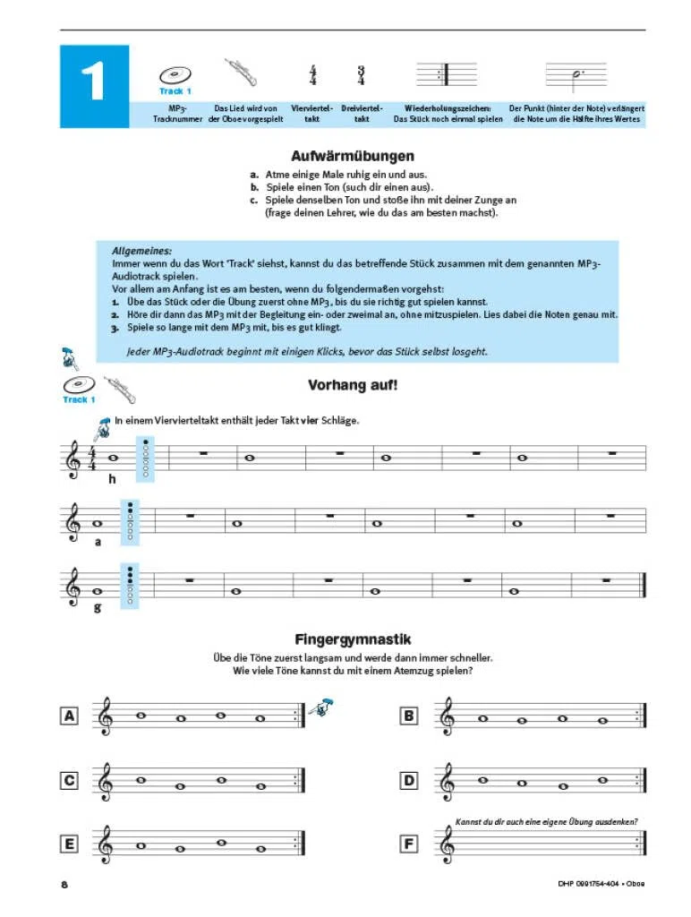 Hören, Lesen & Spielen - Schule für Oboe - Band 1 - mit Online-Audiotracks - Oboenschule (ISBN: 9789043166003) + hochwertiges Soundman Korkfett für Oboe