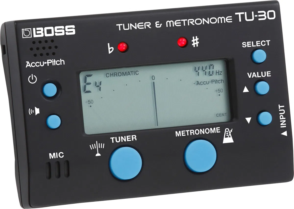 BOSS TU-30 Tuner & Metronom, zum Lernen, Üben und Performen