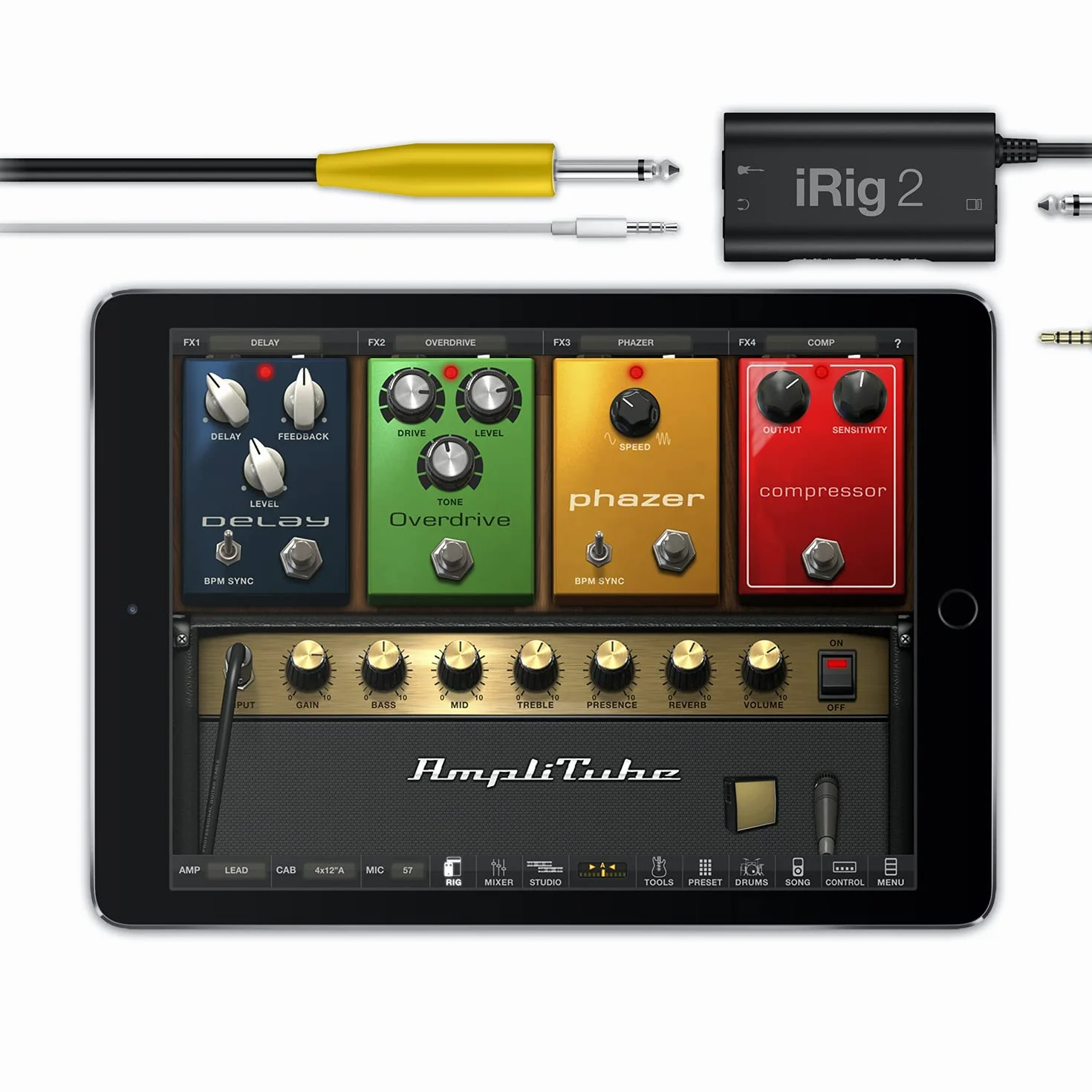 IK Multimedia P953 iRig 2 Gitarren-Schnittstellenadapter für iPhone, iPod Touch, iPad, Mac und Android