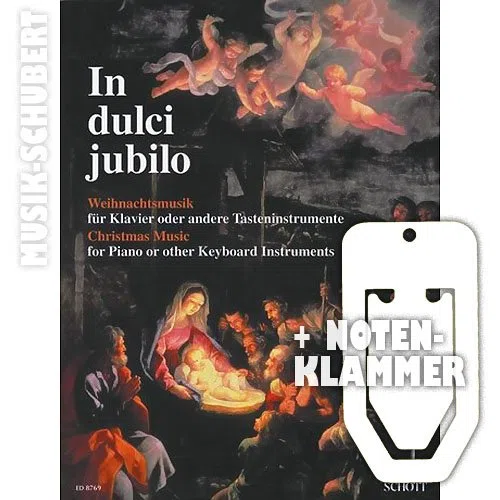 IN DULCI JUBILO inkl. praktischer Notenklammer - Weihnachtsmusik für Klavier oder andere Tasteninstrumente (Cembalo/Orgel) - 80 Stücke aus dem 16. - 20. Jahrhundert in einem repräsentativen Geschenkband (Taschenbuch) von Erna Freitag (Noten/Sheetmusic)
