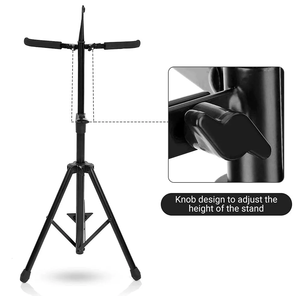 Cocoarm Ständer für Cello / Kontrabass / Instrumentenständer, klappbares Höhenverstellbarer Stativ Metallständer für Gitarre Cello Viola Ukulele Mandoline, Höhenverstellbarer 74~120 cm Stativ