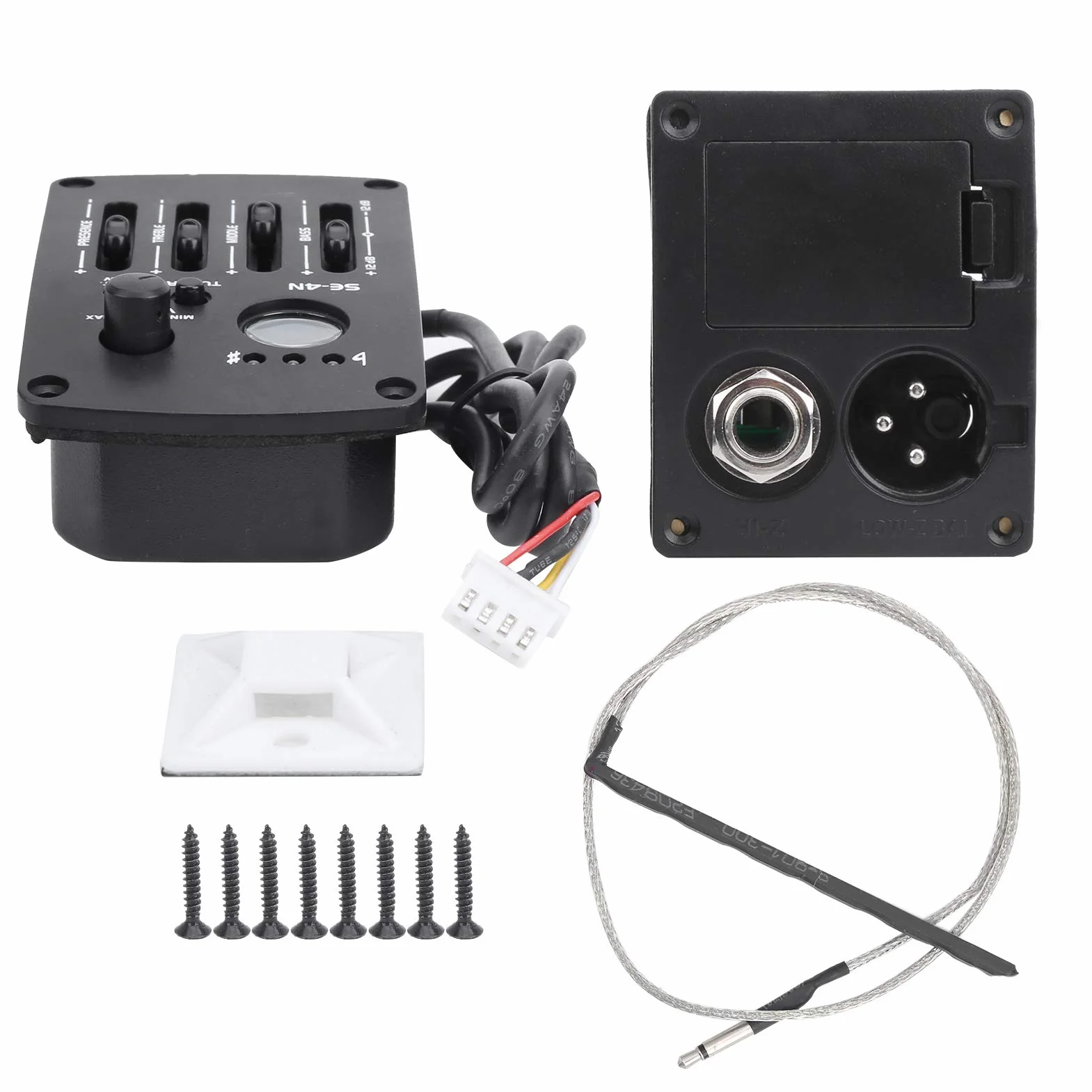 CHICIRIS EQ Equalizer Pickup SE-4N für Klassische Folk-Gitarren mit Bass-, Mitteltöner- und Höhenkontrollknöpfen [geeignet für Gitarrenspieler]