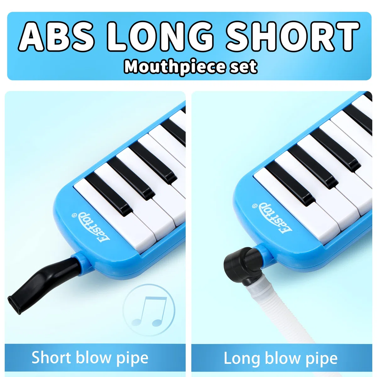 East top 32-Tasten Melodica, Professioneller Mund Melodica Keyboard Orgel, Blau