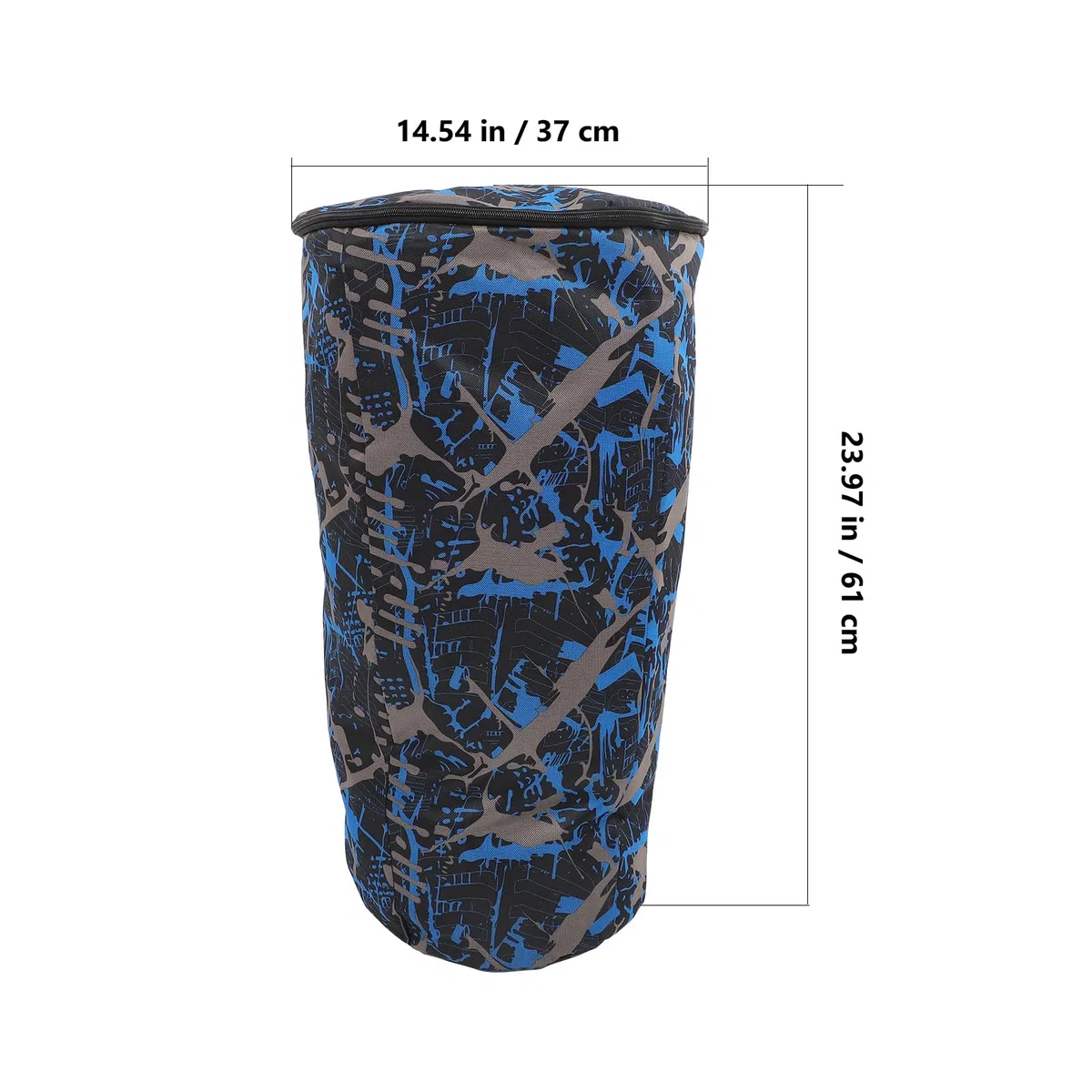 Beavorty Djembe Tasche 12 Zoll Gepolsterte Afrikanische Trommeltasche Wasserdicht Oxford Gigbag mit Camouflage-Muster Rucksack-Funktion für 60cm Trommel Transport und Schutz