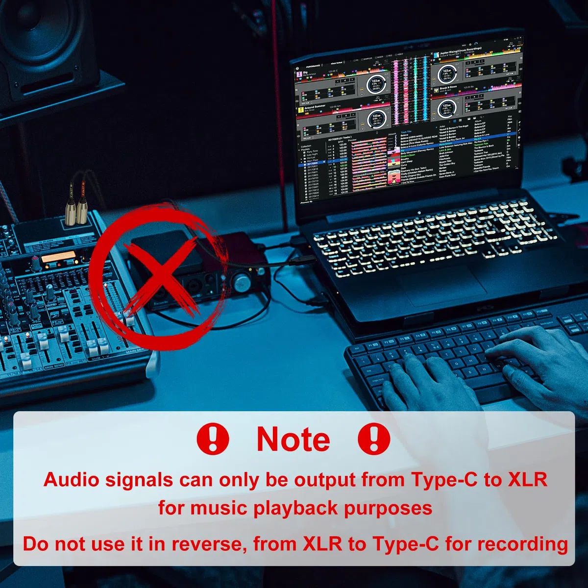 J&D USB C zu dual XLR Stecker Audio Stereo Kabel Cord Konverter Adapter für Verstärker, Mischkonsole Mixer, Lautsprecher kompatibel mit iPhone 16/17 Serie, 2 m