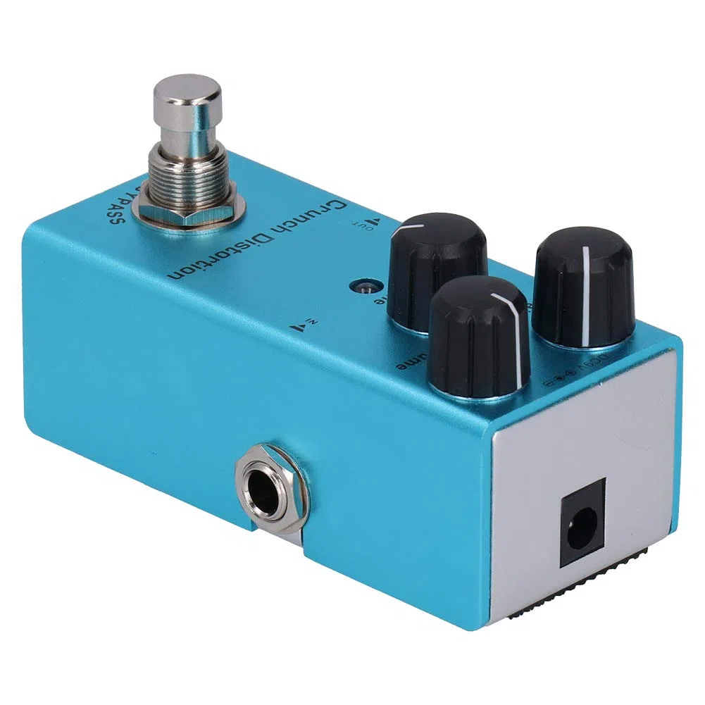 Alomejor E-Gitarren-Effektpedal, Crunch Distortion mit True Bypass, Einstellbarer Tonlautstärke für Klassischen Rock-Sound