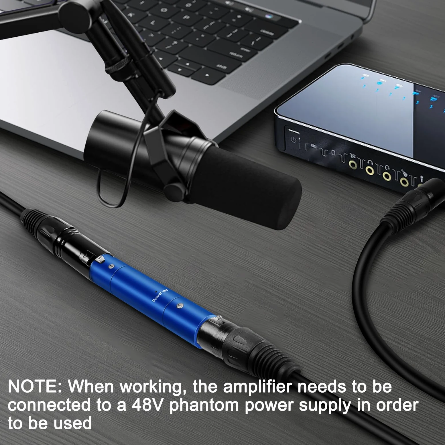 XMSJSIY Mikrofon Pream Ultra-Clean Gain Mikrofon Booster für dynamische Mikrofon Vorverstärker bis +28dB Gain Professional XLR Verstärker Vorverstärker für Broadcast Studio Aufnahme