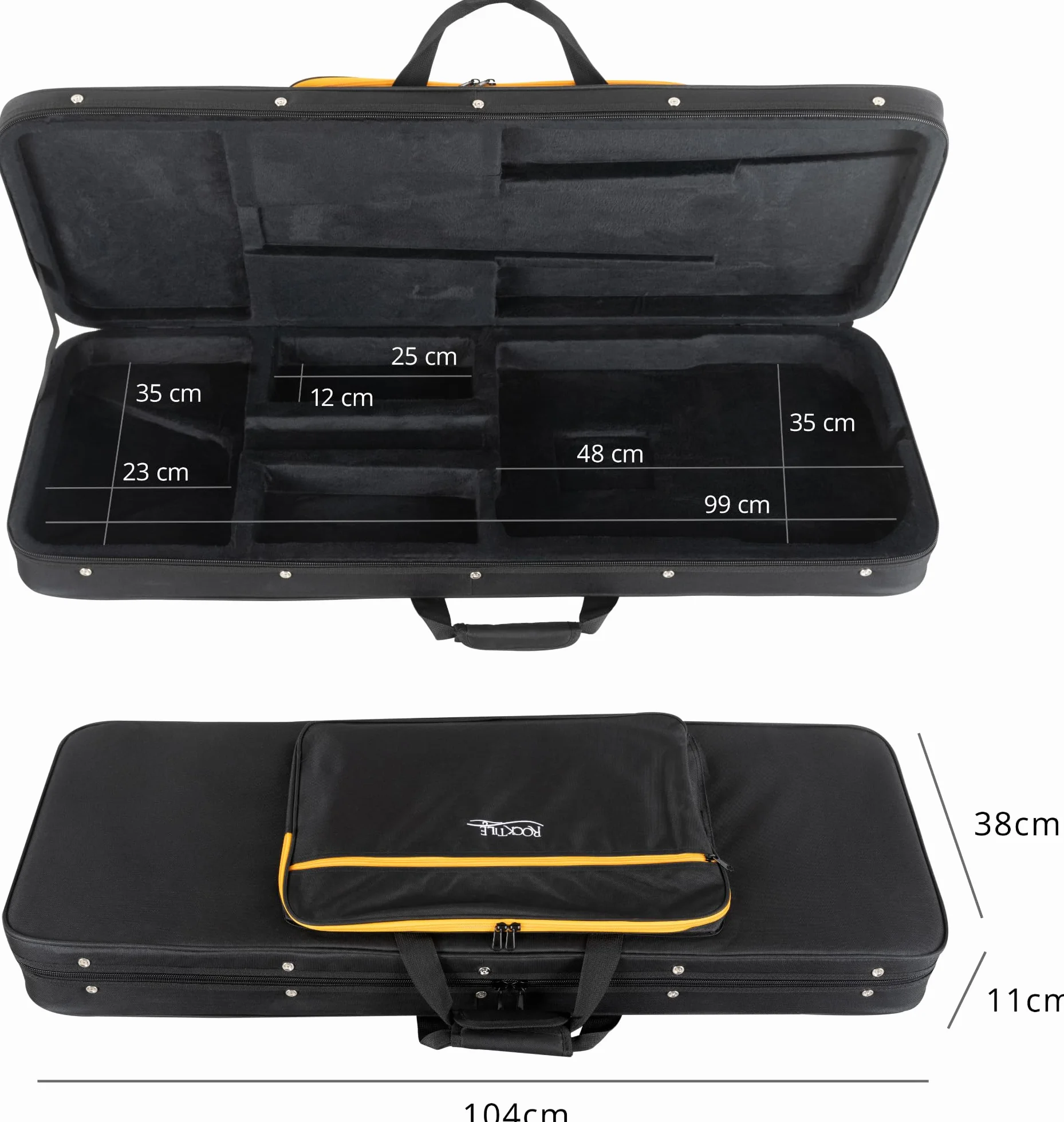 ROCKTILE EGSCR-1122BK E-Gitarre Softcase - Handlicher Leichtkoffer für alle gängigen E-Gitarren